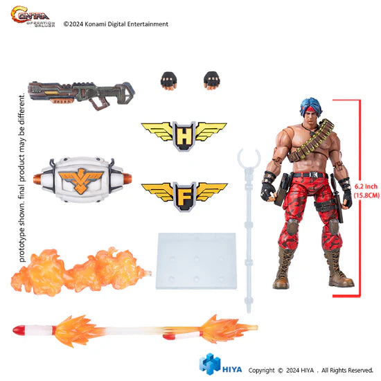 Lance Bean Contra: Operation Galuga Exquisite Basic Series 6 in. Action Figure Konami HIYA Toys 2024
