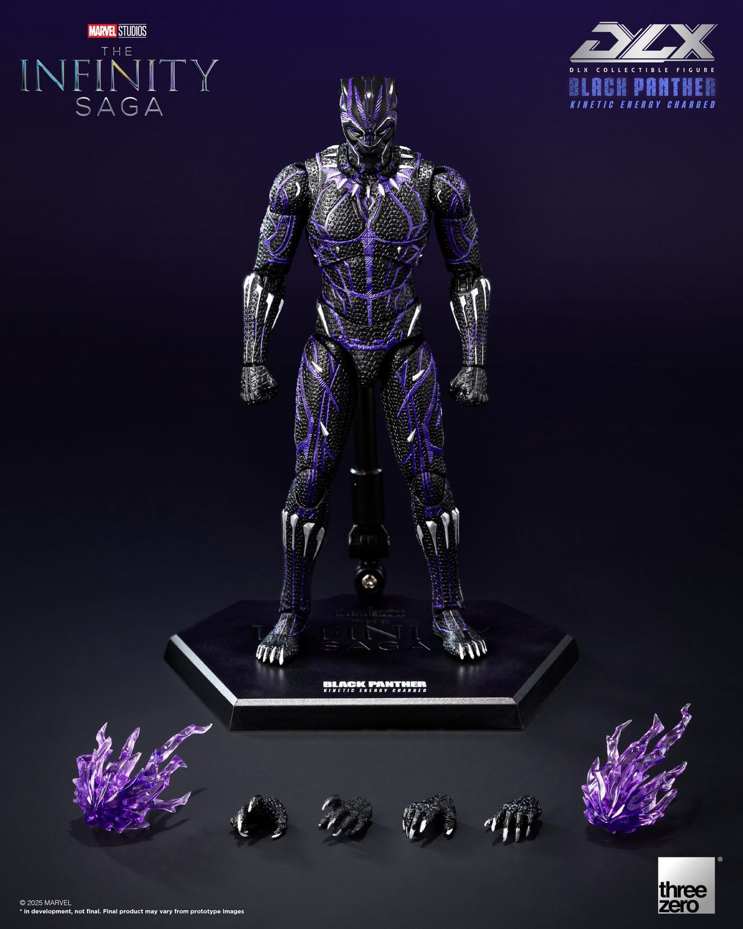 Black Panther (Kinetic Energy Charged) The Infinity Saga DLX Action Figure Threezero 2026