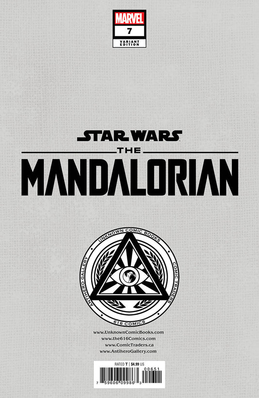 Star Wars: The Mandalorian #7 Unknown Comics Kaare Andrews Exclusive Var (01/11/2023)