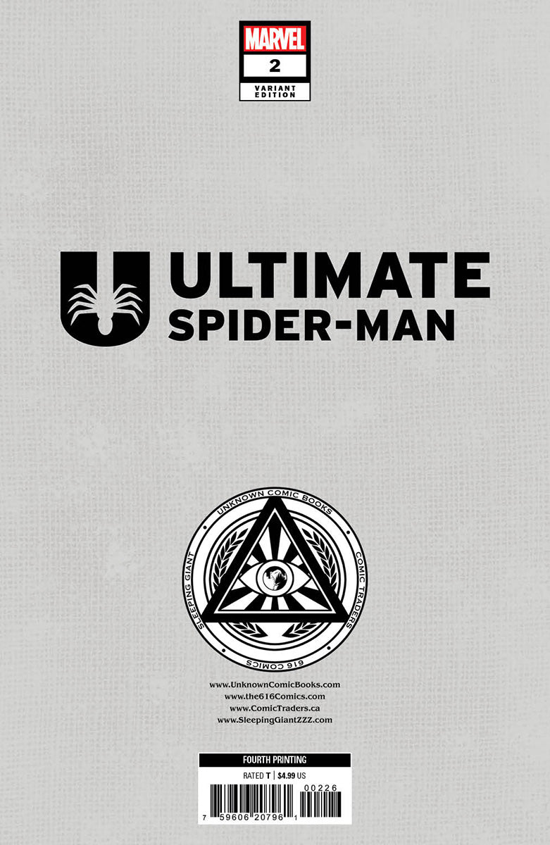 [2 Pack] Ultimate Spider-Man 2 Unknown Comics Tyler Kirkham  Exclusive [4Th Ptg] Var (06/05/2024)