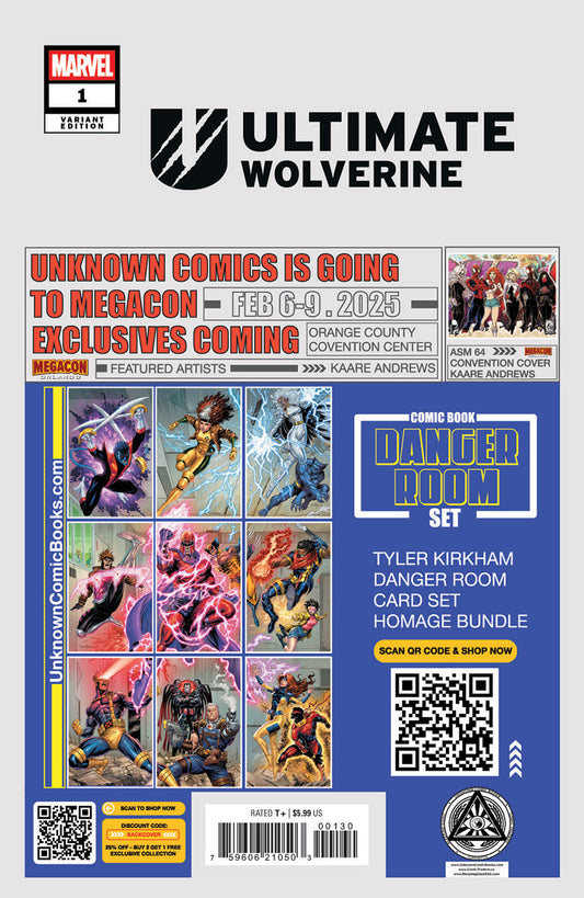 Ultimate Wolverine #1 Unknown Comics Tyler Kirkham Exclusive Virgin Premium Var (01/15/2025)