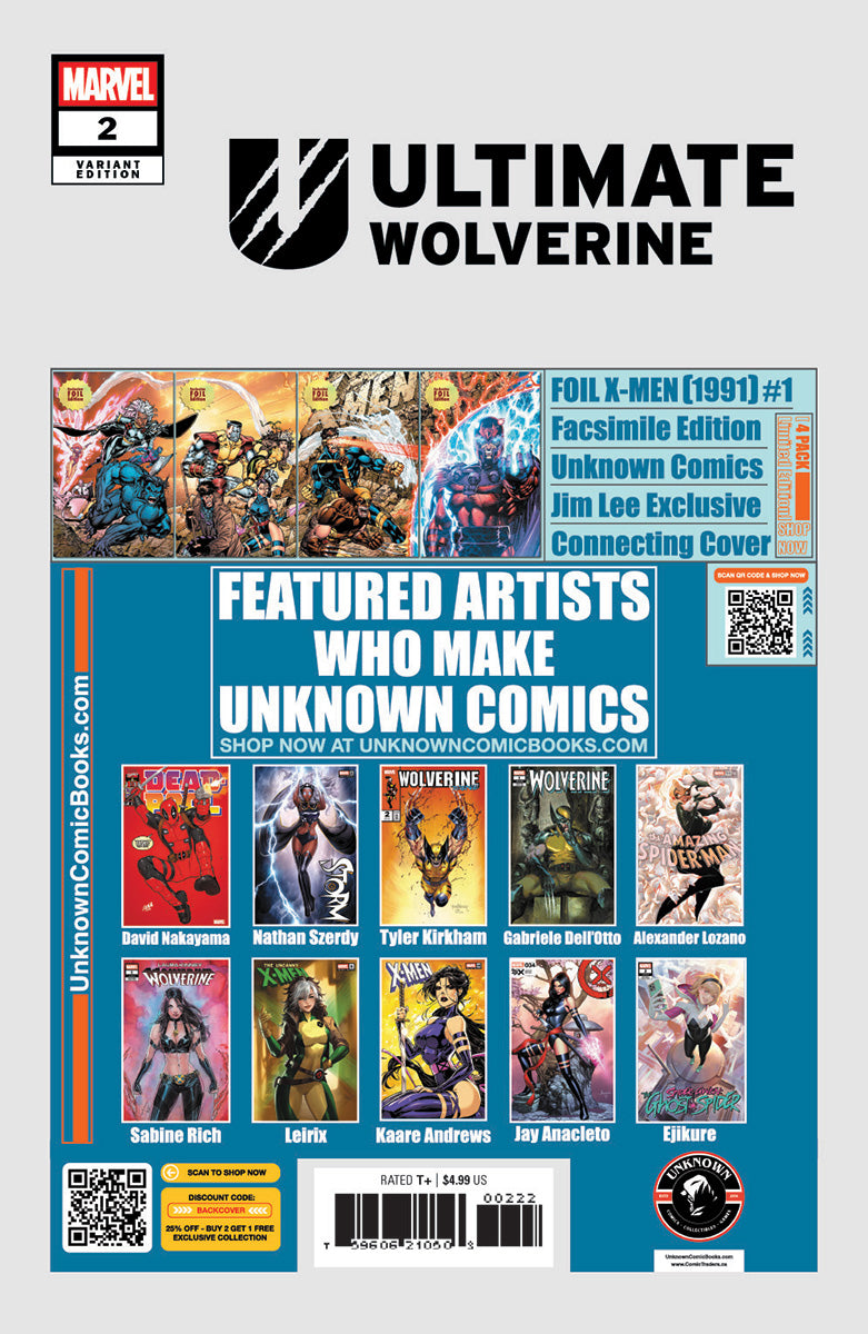 Ultimate Wolverine #2 Unknown Comics Exclusive Ivan Tao Var (02/19/2025)