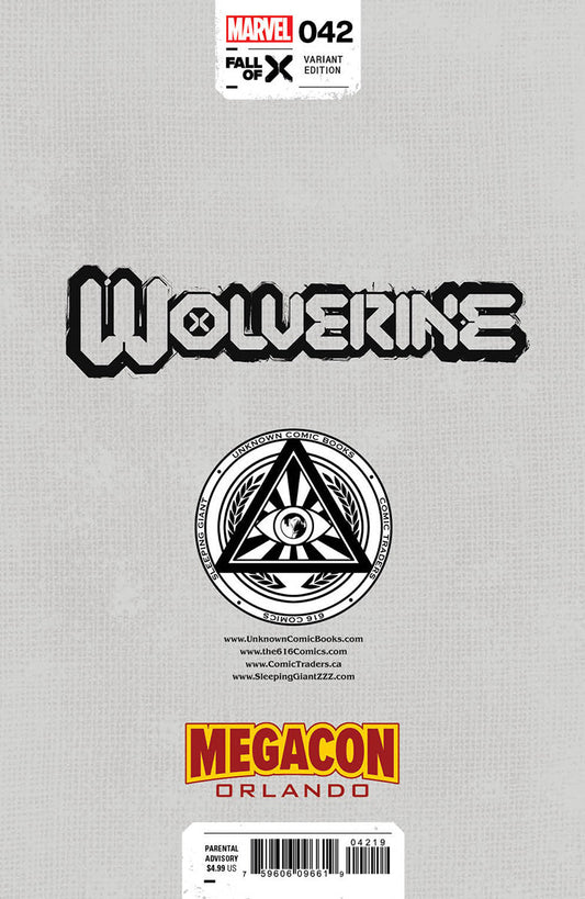 WOLVERINE #42 UNKNOWN COMICS TYLER KIRKHAM EXCLUSIVE 👉 [FULL LANDSCAPE] VIRGIN MEGACON VAR (02/14/2024)