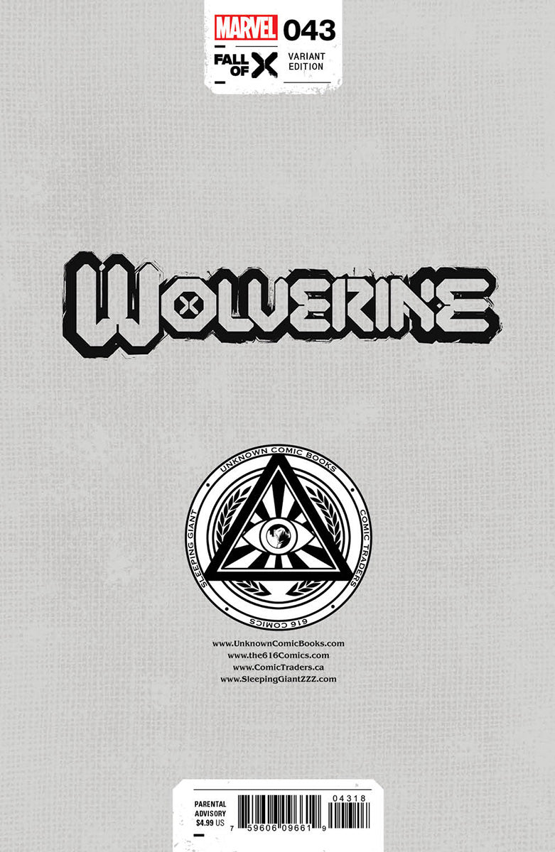 [Signed by Kaare Andrews] WOLVERINE 43 UNKNOWN COMICS KAARE ANDREWS EXCLUSIVE VIRGIN VAR [IN STOCK]