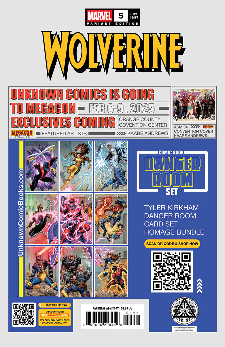 [2 PACK] Wolverine #5 Unknown Comics Ejikure Exclusive Var (01/08/2025)