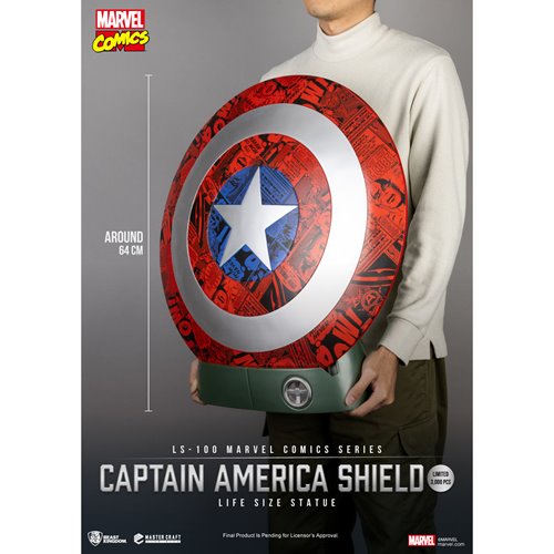 Captain America 1:1 Scale Shield LS-100 Master Craft Statue Beast Kingdom