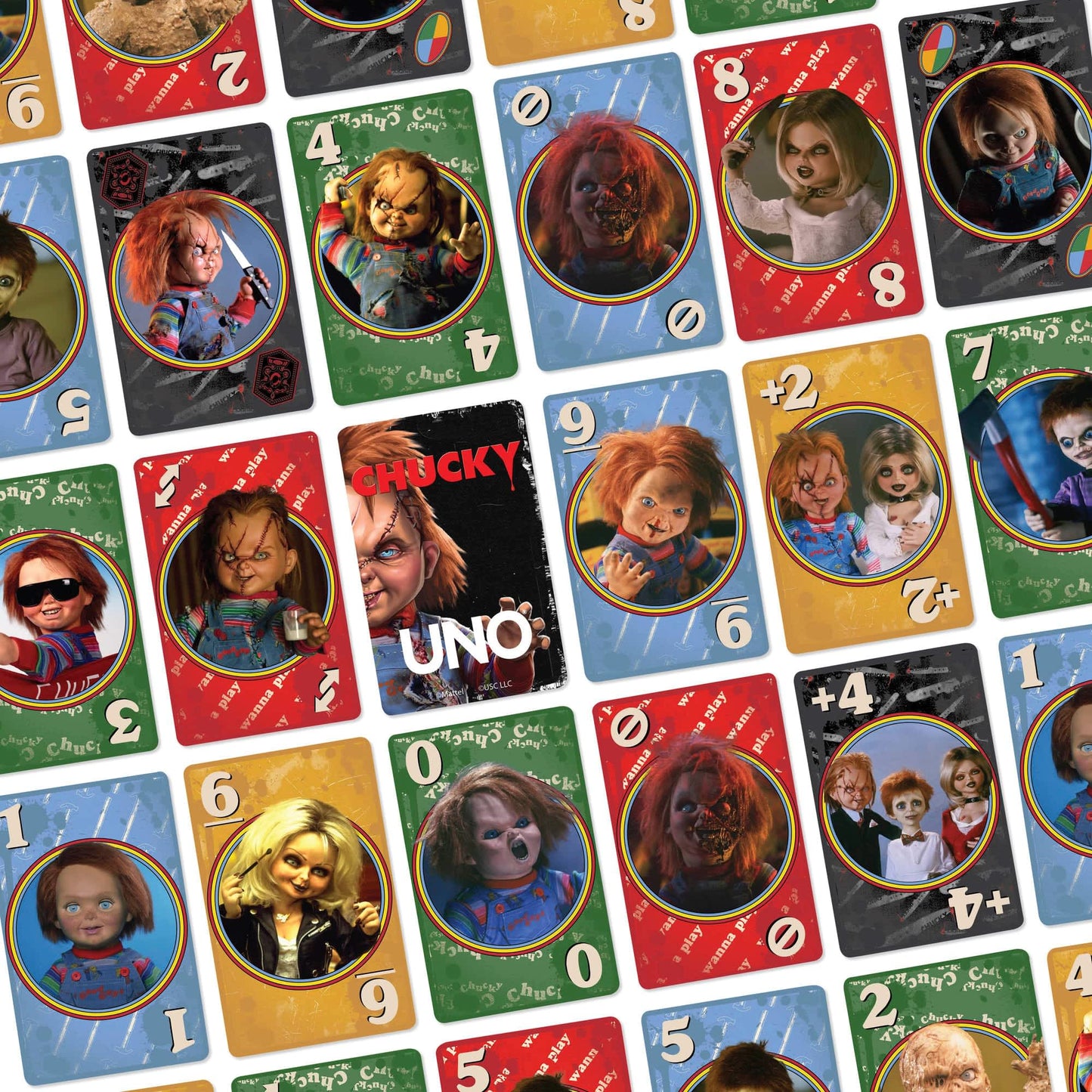 Chucky (Childs Play) Uno Card Set Fandom Mattel
