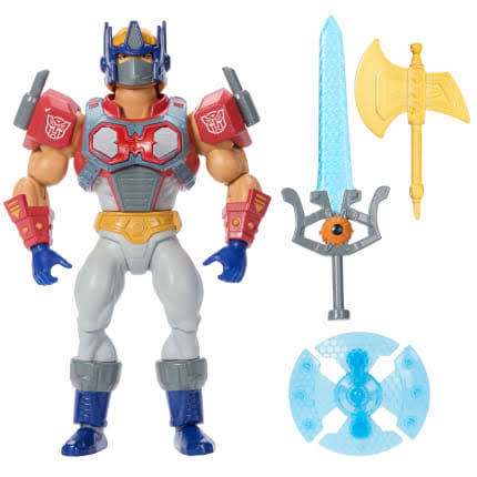 Optimus Prime Armor He-Man The Masters of the Universe x Transformers Action figure Mattel 2025