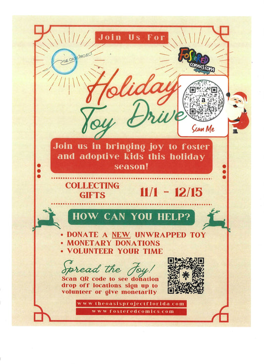 Toy Drive Donation For Fostered Comics