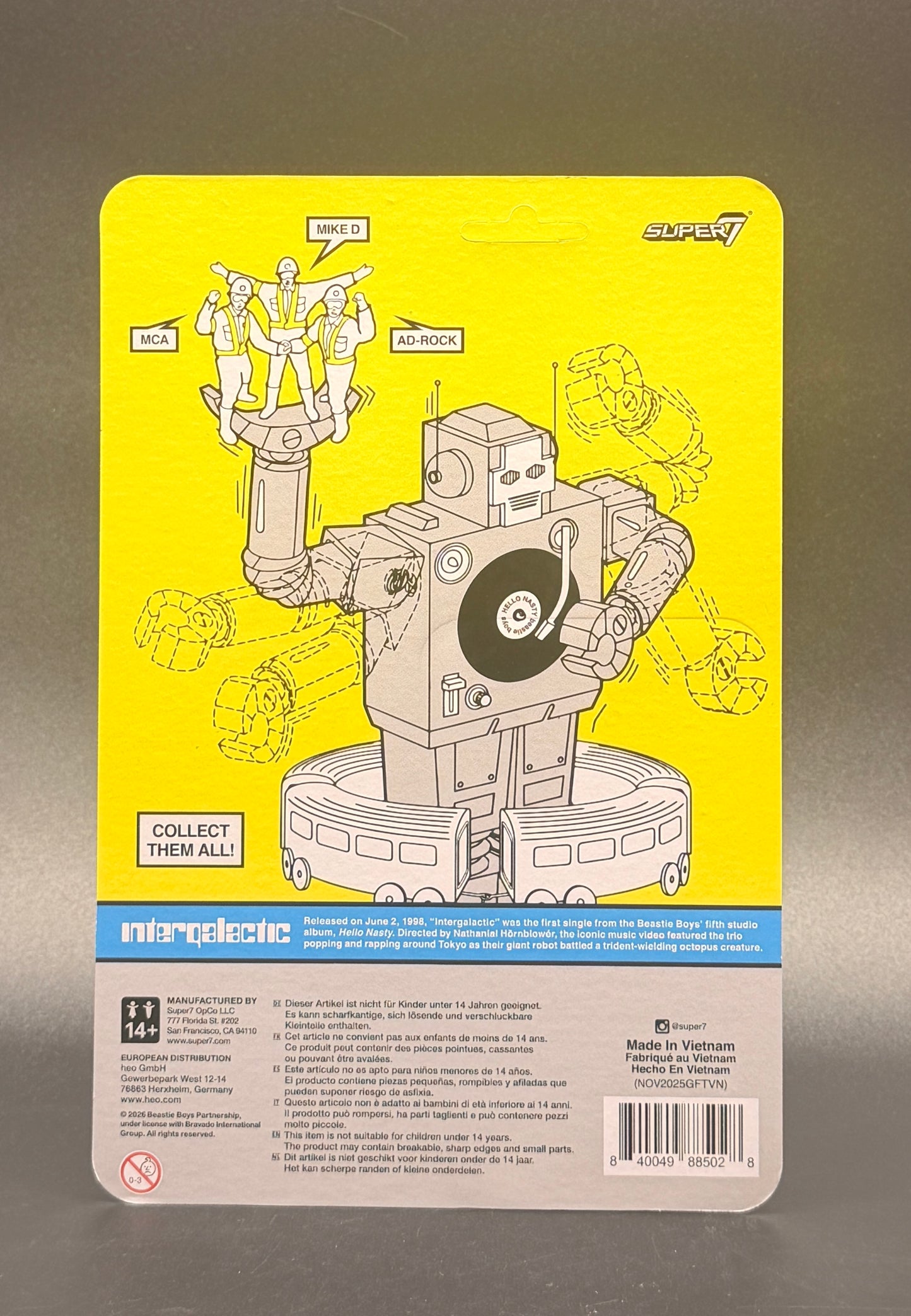 MCA (Intergalactic Crossing Guard) Beastie Boys 3.75 in. Action Figure ReAction Super7 2026