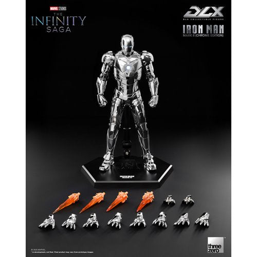 Iron Man Mk 2 (Chromed Edition) 1:12 Iron man The Infinity Saga DLX Three Zero Action Figure
