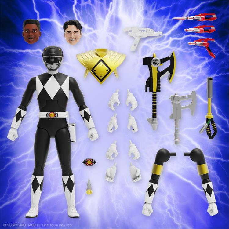 Black Ranger Mighty Morphin Power Rangers 7 in. Action Figure Ultimates! Super7