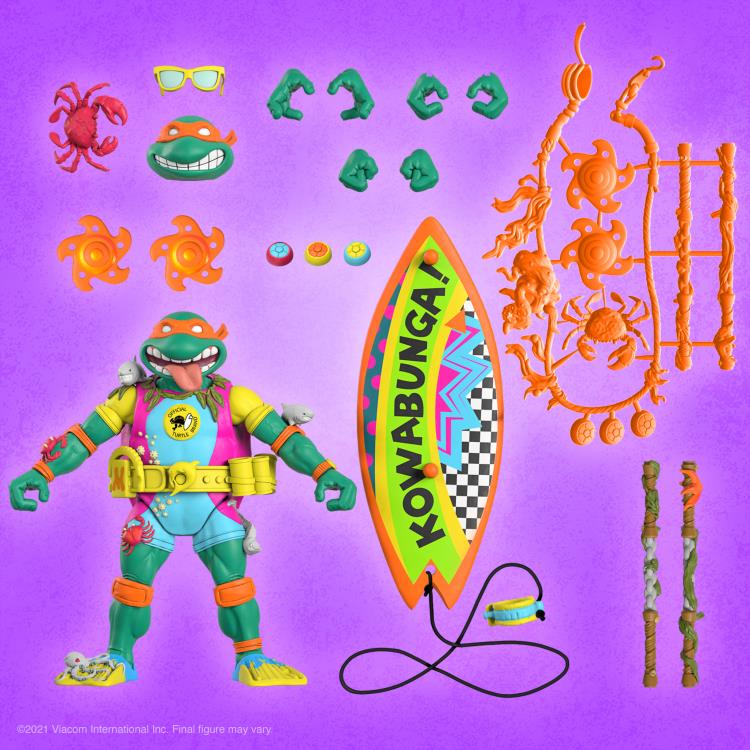 Sewer Surfer Mike Teenage Mutant Ninja Turtles 7 in. Action Figure Ultimates! Super7