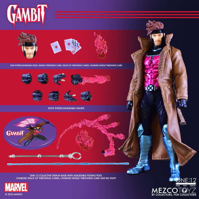Gambit X-Men Action Figure Mezco Toyz One:12 Collective 2026
